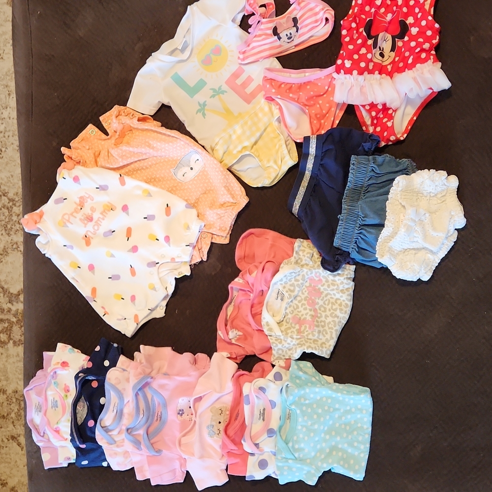 Lot of 0-3 month/newborn summer clothes